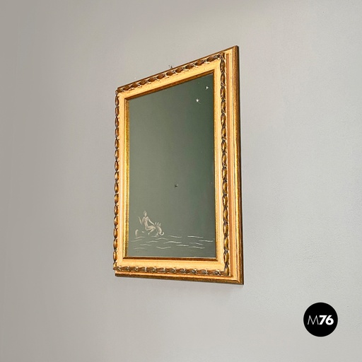 [2220002366] Specchio da parete con disegno pontiano, 1940 ca.