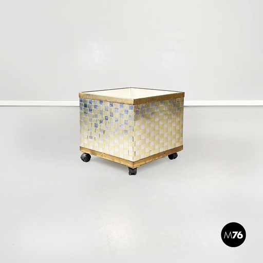 [2220002497] Fioriera in ottone e acciaio,  1970 ca.