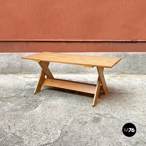 [2220001010] Tavolo da pranzo Crate di Gerrit Rietveld per Cassina, 1980 ca. 