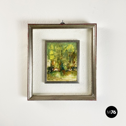 [2220002731] Quadro con cornice argentata, seconda metà del 1900 ca.