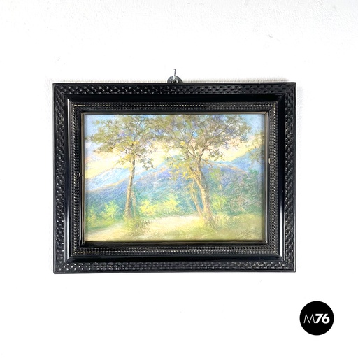 [2220002736] Quadro a pastello ad olio con cornice guilloché,  1932