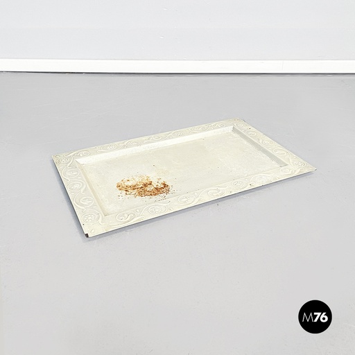 [2220002959] Vassoio in ferro verniciato bianco, 1990 ca.